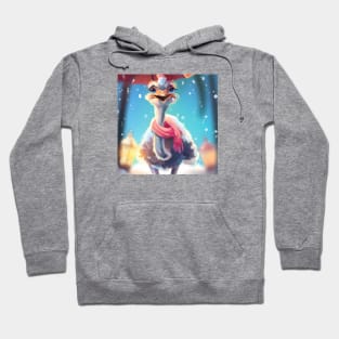 Cute Ostrich Drawing Hoodie